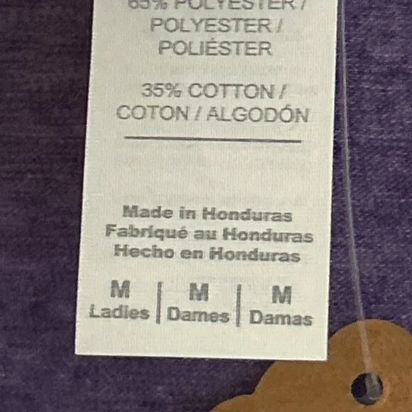 Gildan Softstyle Ring Spun Fort Gratiot Lighthouse Purple V-Neck Tee Ladies M - Picture 4 of 6